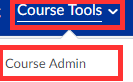 Course Tools Course Admin