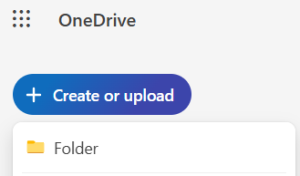 Select Create > Folder