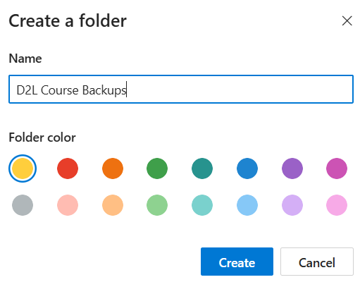 Create a folder